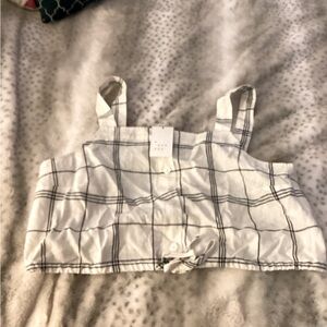 Linen black stripe, crop top by A New Day